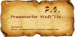 Praunstorfer Vitális névjegykártya